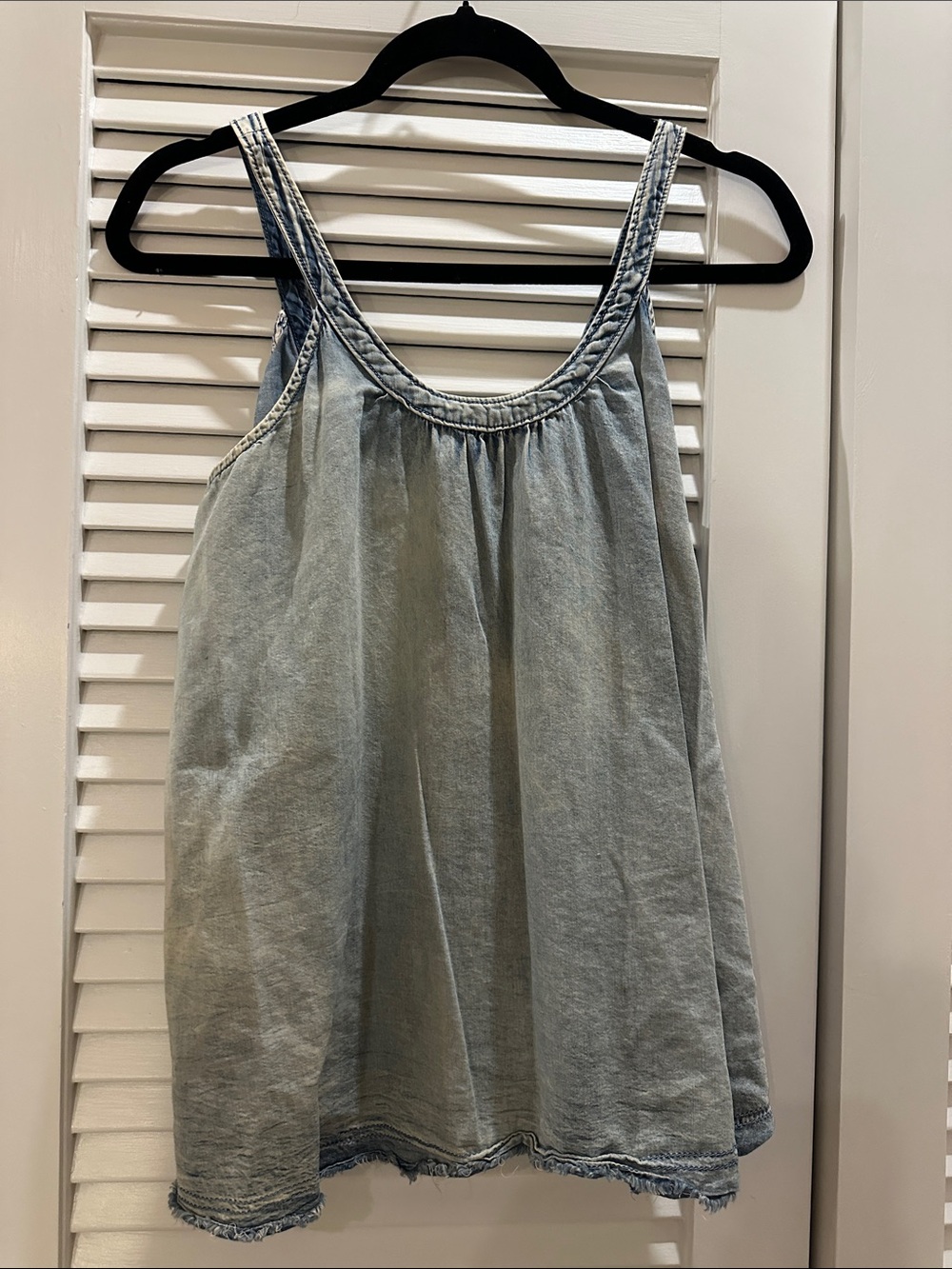 Pilcro Light Blue Denim Tank with Straps